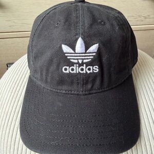 Adidas Classic Black Hat with White Emblem
